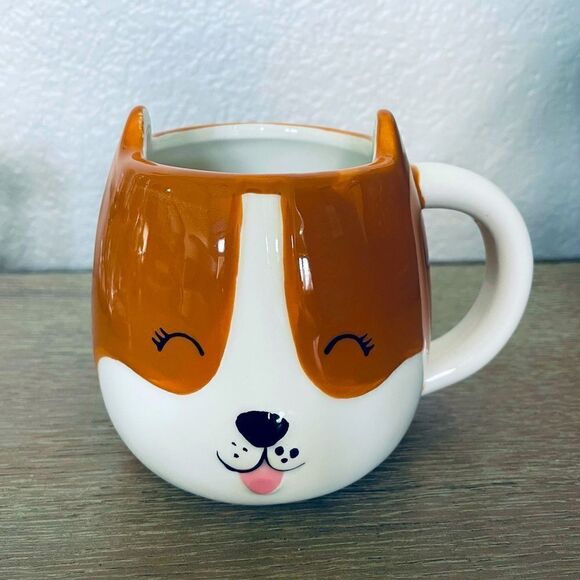 Cute Dog Face Ears Ceramic Mug - Picture 1 of 3